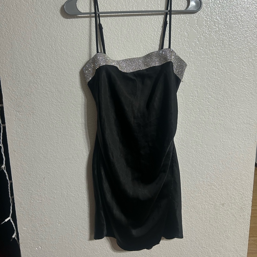 Y2K satin sparkle mini dress